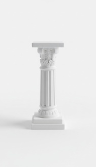 Medusa Säule Römische Säulen Marmor Skulptur Figur Deko Dekoration