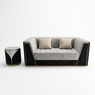 Medusa Sofa Couch Zweisitzer Couchen Polster Möbel Wohnzimmer Stoff