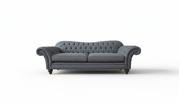 Moderm Sofa 3 Sitzer Luxus Textil Couch Grau Sofas Polster Stoff Neu