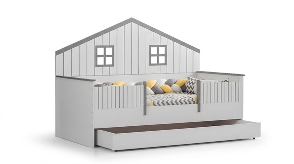 Modern Ausziehbares Kinderbett Luxuriöses Schlafzimmer Bett Holz Möbel