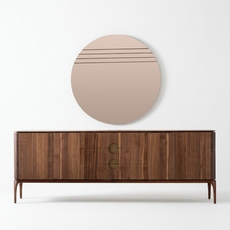 Modern Kommode mit Spiegel Minimalistisch Anrichte Esszimmer Sideboard