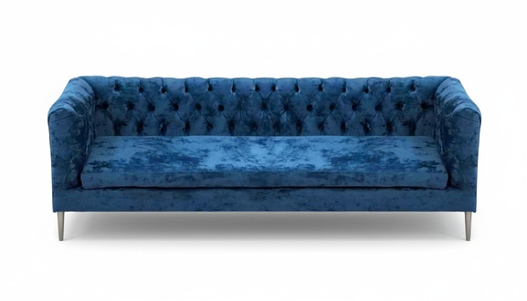 Modern Polstermöbel Sofa Dreisitze Couch Einrichtung Chesterfield Textil Stoff