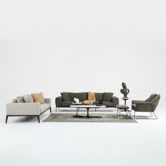 Moderne Couchgarnitur Luxus Sofas Dreisitzer Sessel Komplettes Set