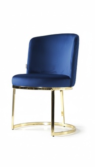 Moderne Design Textil Blau Stuhl Armlehne Esszimmer Polsterstuhl Luxus Möbel