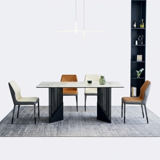 Moderne Esszimmer Möbel Designer Essgruppe 4x Polsterstühle Esstisch