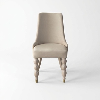 Moderne Esszimmerstühle Designer Küchenstühle x6 Beige Polsterstühle