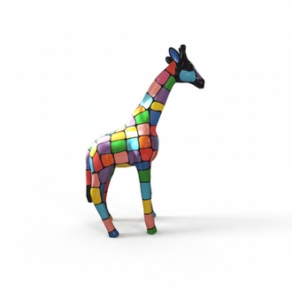 Moderne Figur Giraffe Kunststoff Skulptur Dekoration 50cm Deko Figuren Statuen