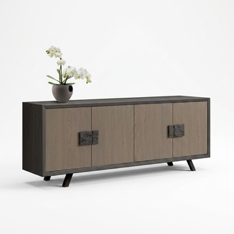 Moderne Graue Kommode Wohnzimmer Sideboard Neue Holz Möbel Anrichte