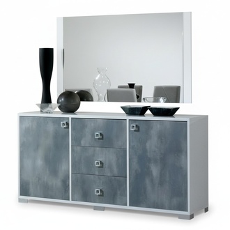 Moderne Kommoden 2tlg. Set Stil Modern Kommode + Spiegel Italienische Möbel