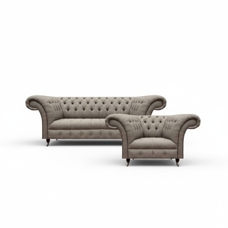Moderne Polstermöbel Sofagarnitur Sessel mit Sofa Dreisitzer Couch Komplett