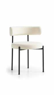 Moderne Polsterstuhl Design Stuhl Weiß Edelstahl Esszimmer Luxus Möbel