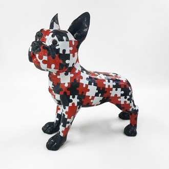 Moderne Skulptur Hund Dekoration Figur Kunststoff Statuen Deko Statue