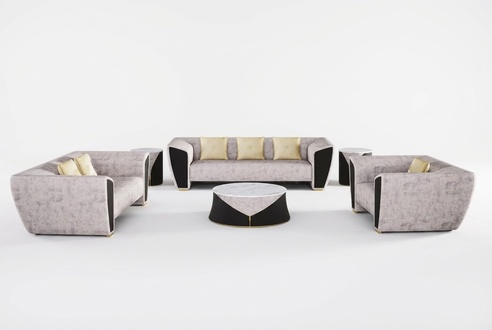 Moderne Sofagarnitur 3+2+1 Sitzer Couchen Sessel Wohnzimmer Möbel