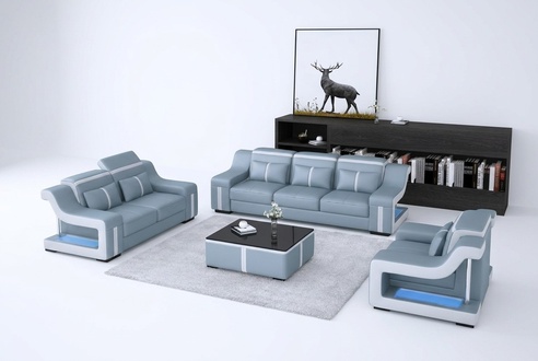 Moderne Sofagarnitur Couch Sofa Garnituren Gruppe 321 Sitzer Ledersofa Sofas Neu