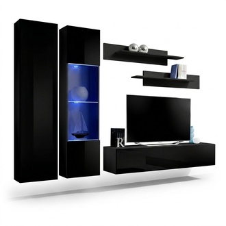 Moderne Wohnwand Wohnzimmer Wandregale Design TV Ständer Lowboard