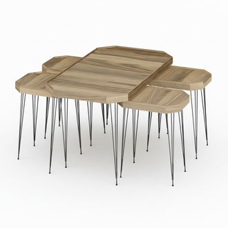 Moderner Beistelltisch aus Holz in Beige