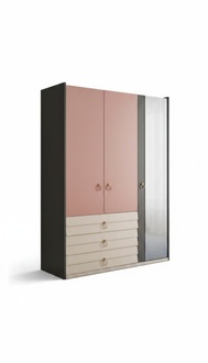 Moderner Kleiderschrank Schrank Holz Schränke Glas Schlafzimer neu