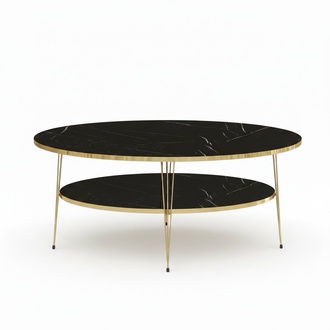 Moderner schwarzer Couchtisch aus Holz mit stilvollem Design
