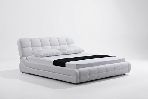 Modernes Bett Betten Polster Doppel Ehe Hotel Luxus Leder Designer Schlafzimmer