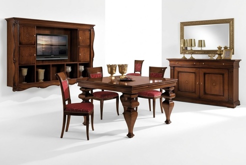 Möbel Einrichtung Gruppe Tisch + 4 Stuhl Set 5tlg. Esstisch Garnitur Esszimmer