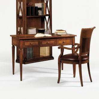 Möbel Massiv Holz Büro Sekretär Schreibtisch Tisch Italienische Einrichtung Neu