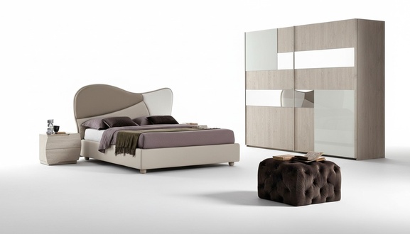 Möbel Modern Luxus Betten Neu Bett Textil 2x Nachttisch 3 tlg. Schlafzimmer Set