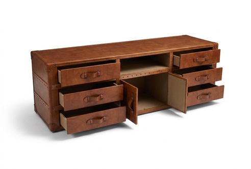 Möbel Sideboard Kommode Vintage Sideboard Luxus rtv sideboard Schrank Leder Neu