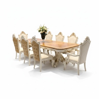 Möbel Tisch 8x Stuhl Sets Esszimmer Garnitur Holz Komplett Barock Rokoko Gruppe
