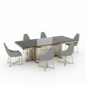 Möbel Tisch Tische Esszimmer Design Küche Luxus Moderner Marmor Esstisch 90x160