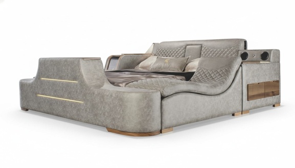 Multifunktions Bett Regal Schrank USB Ladestation Lift TV