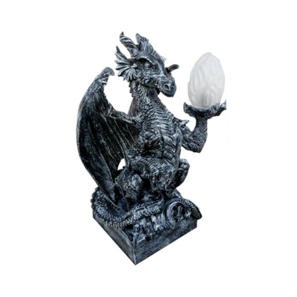 Deko Figur LAMPE Drachen Statue Skulptur 75cm Figuren Skulpturen Neu