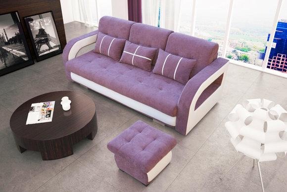 Schlafsofa Klappcouch 3-Sitzer Schlaffunktion + Bettkasten Couch Sofa Klappsofa NINA