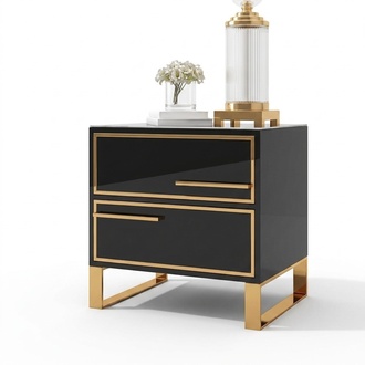 Nacht Tisch Konsole Beistell Schlaf Designer Zimmer Tische Konsolen Metall Glanz