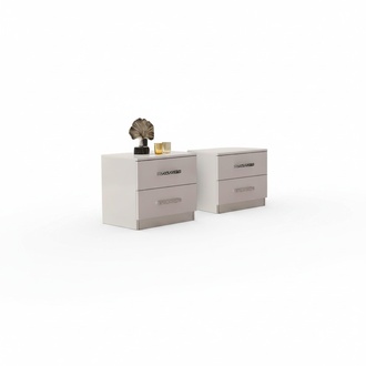 Nachtschrank Nachtkommode Bettkonsole Bettkommode Beistelltisch Nachttisch 2tlg.