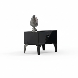 Nachttisch Beistelltisch Schlafzimmer Moderne Möbel Nachtkästchen Schwarz Holz