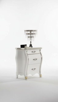 Nachttisch mit 3 Schubladen Holzschrank Design klassisch Neu