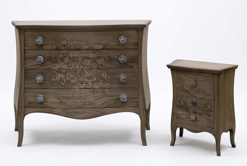 Nachttisch Nachtschrank Beistellschrank Kommode Nachtschränkchen Schrank Barock