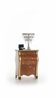 Nachttische Nachttisch Klassisches Design Möbel Holz Braun Beistelltische