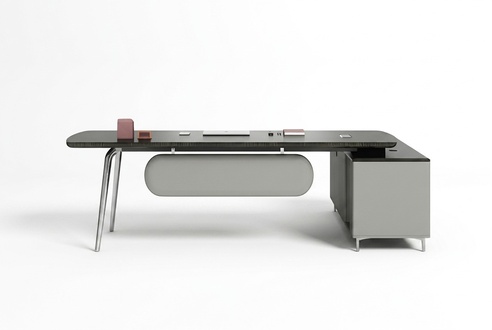 öbel Büro Eckschreibtisch Tisch Chef Holz modern