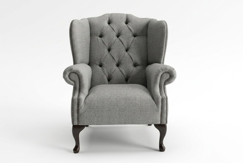Ohrensessel Chesterfield 1 Sitzer Sessel Textil Leder Polster Fernseh Sofa Couch