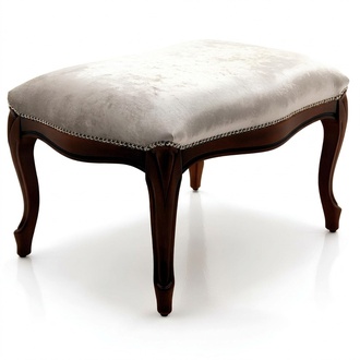 Ottomane Sitz Chaise Gepolstert Pufa Blau Neu Design Polster Hocker Fußhocker