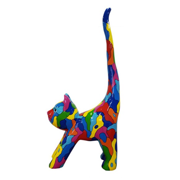 Abstrakte Figur 190cm Katze Statue Deko Skulptur Design Dekoration Statuen