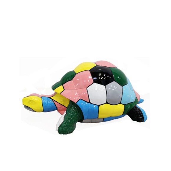 Abstrakte Designer Figur Wohnzimmer Moderne Statue Schildkröte Bunt