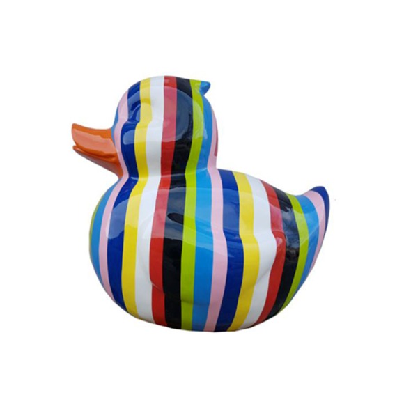 Abstrakte Deko Figur Statue 60 cm Figuren Statuen Ente Bunt bemalt 60cm