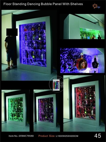 Moderne trennwand regal Wasserwand Säule Wassersäulen Led Regale Edelstahl Bar