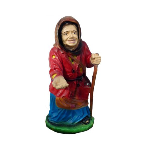 Deko Figur Statue Skulptur 86 cm Figuren Statuen Skulpturen alte Frau Garten