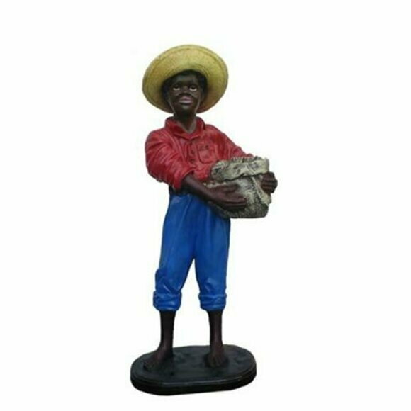 Deko Figur Statue Skulptur 115 cm Figuren Statuen Skulpturen Schwarzer Junge P78