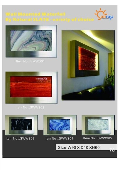 LED Wasserwand Designer Wasser Säulen Wasserfall Bild Rahmen 90x60 Water Wall