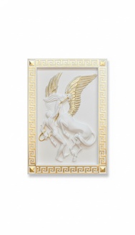 Pegasus Wandrelief Antik Stil Relief Wand Gemälde Antike Handarbeit Bild