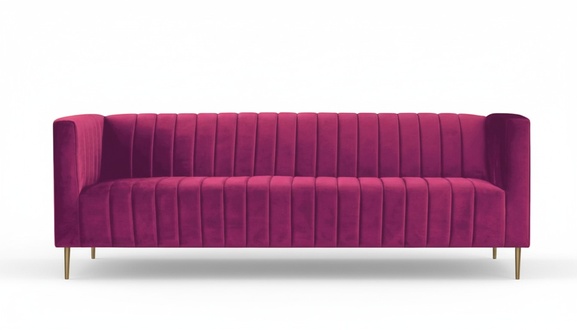 Pink Dreisitzer Stoff Wohnzimmer Design Couchen Polster Sofa Sofas Chesterfield